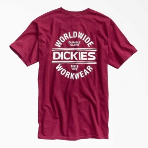 Dickies Worldwide Workwear Grafická T-Shirt Vínové | CZ0000629