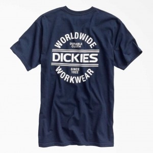 Dickies Worldwide Workwear Grafická T-Shirt Tmavě Tmavě Blankyt | CZ0000709