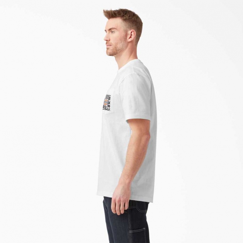 Dickies 100 Year Anniversary T-Shirt Bílé | CZ0000990