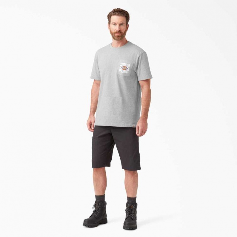 Dickies 100 Year Anniversary T-Shirt Heather Gray | CZ0000814