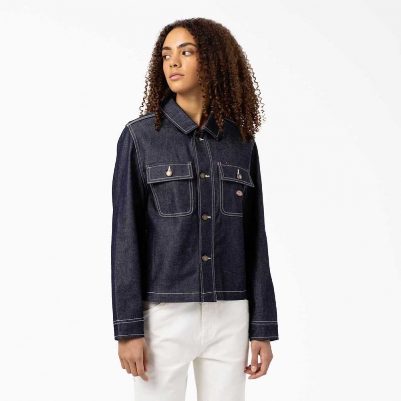 Dickies 100 Year Denim Chore Coat Indigo Blankyt | CZ0002270