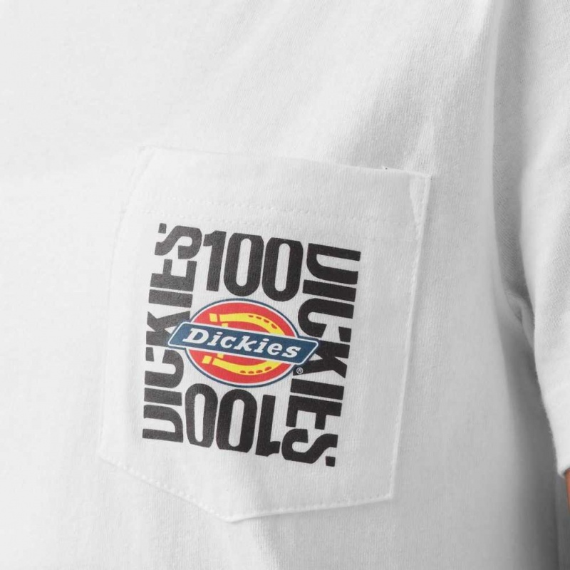 Dickies 100 Year Grafická T-Shirt Bílé | CZ0001035