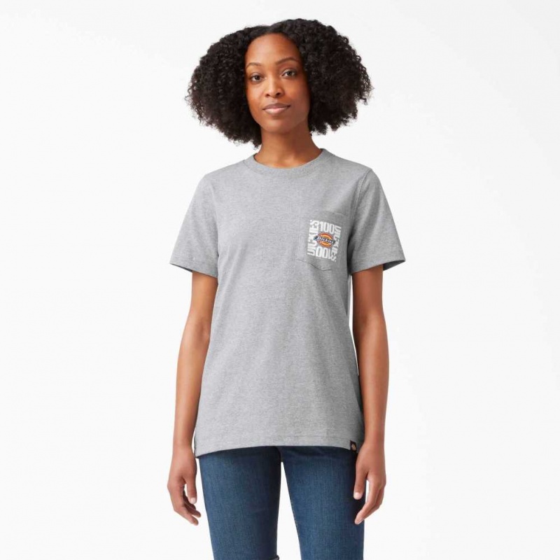 Dickies 100 Year Grafická T-Shirt Heather Gray | CZ0000829