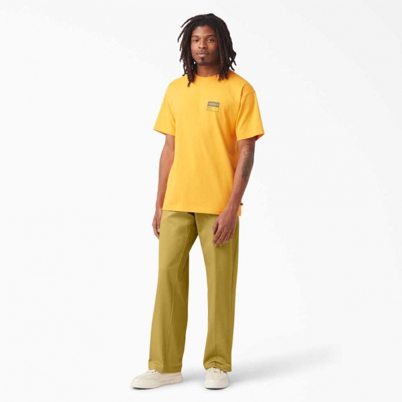 Dickies 100 Year Sateen Pracovní Pants Tmavě Hnědožlutý | CZ0001556