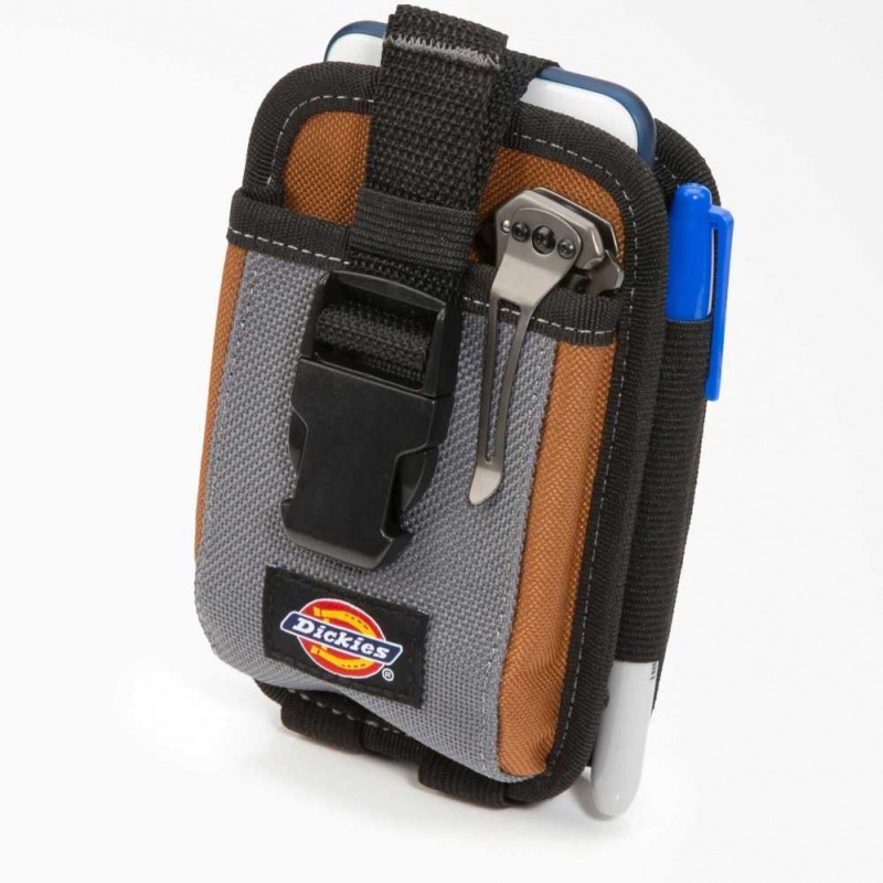 Dickies 2-Compartment Phone & Tool Utility Pouch Hnědé | CZ0000440