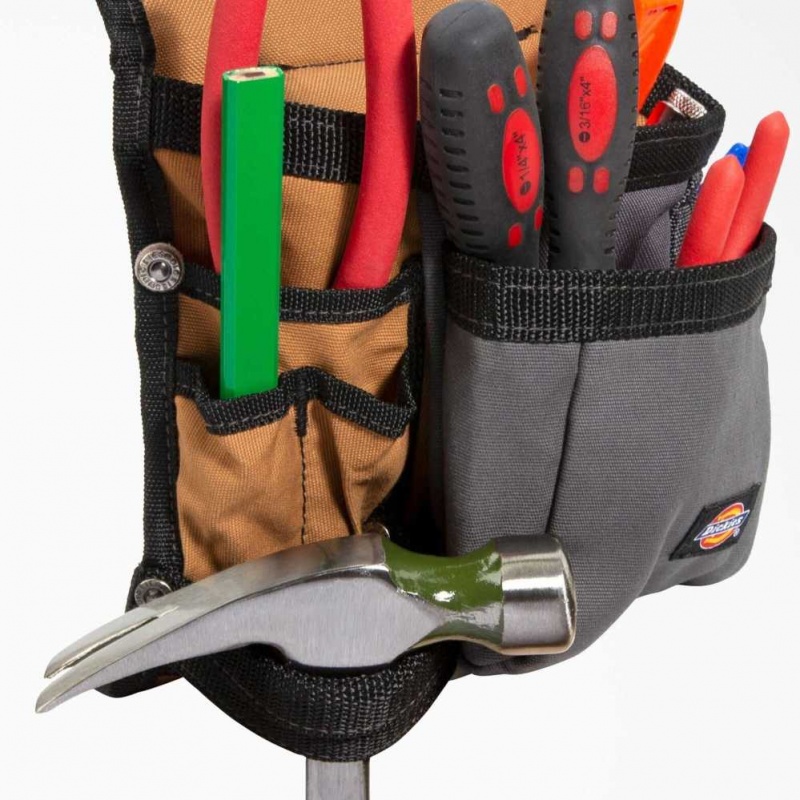 Dickies 8-Pocket Tool and Utility Pouch Hnědé | CZ0000438