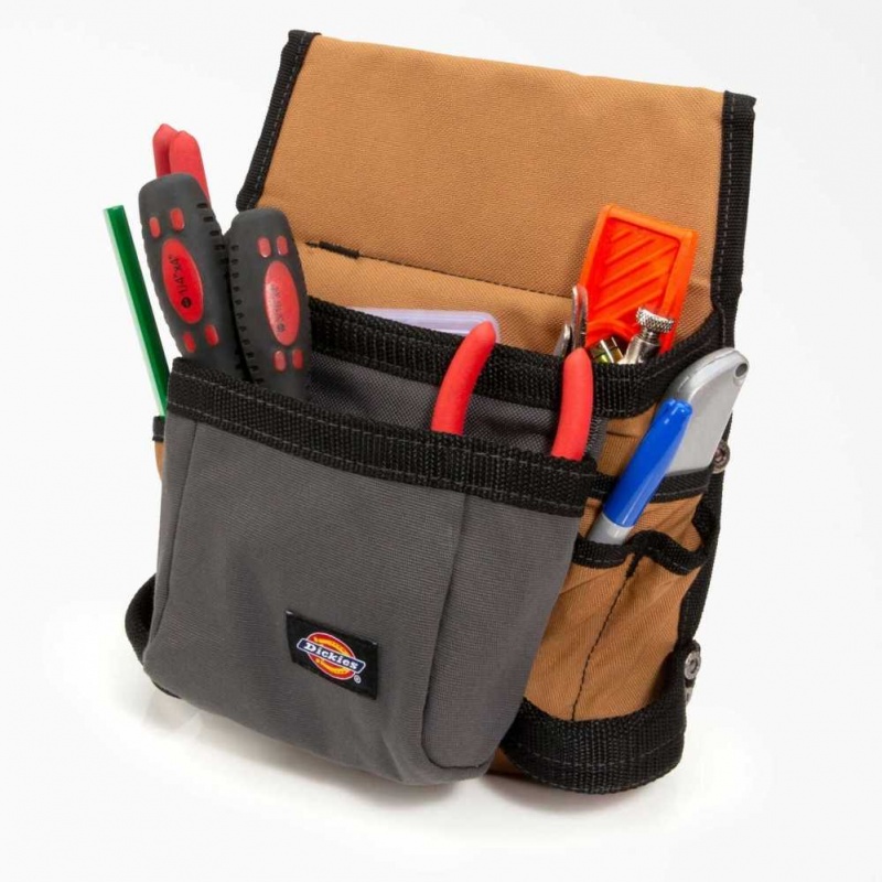 Dickies 8-Pocket Tool and Utility Pouch Hnědé | CZ0000438