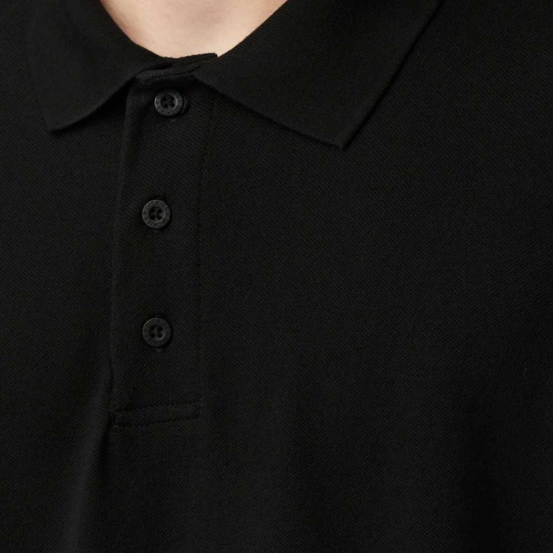 Dickies Adult Size Piqué Krátké Sleeve Polo Černé | CZ0001189