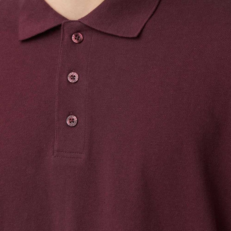 Dickies Adult Size Piqué Krátké Sleeve Polo Vínové | CZ0001201