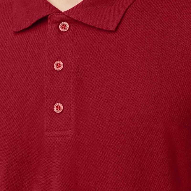 Dickies Adult Size Piqué Krátké Sleeve Polo Červené | CZ0001230