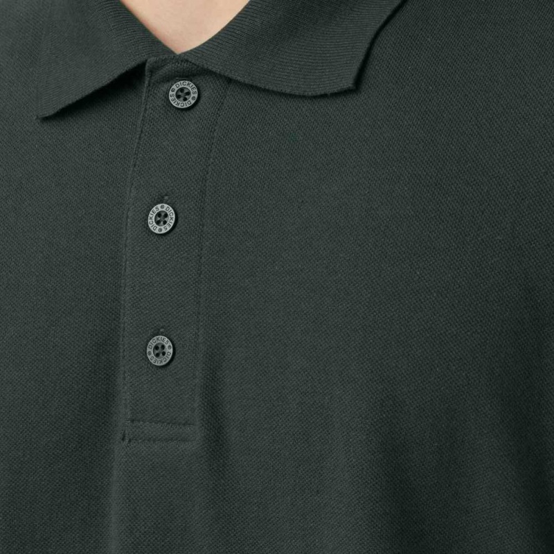 Dickies Adult Size Piqué Krátké Sleeve Polo Zelene | CZ0001242