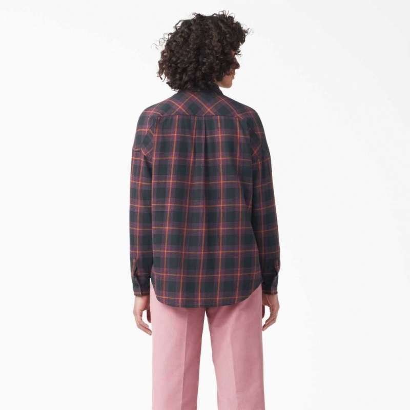 Dickies Bakerhill Oversized Shirt Černé | CZ0001295