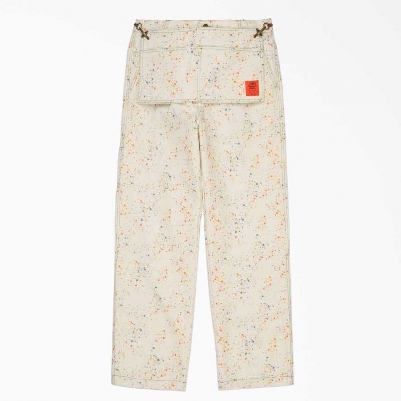 Dickies Brain Dead Paint Splatter Platene Pants Bílé | CZ0001559