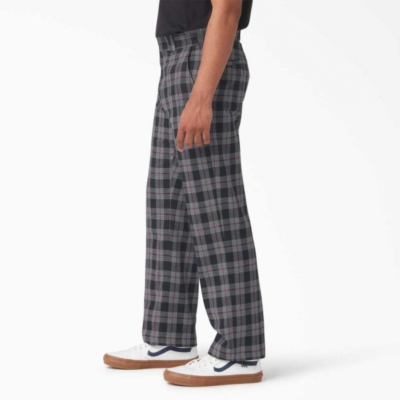 Dickies Byty Front Plaid Pants Černé | CZ0001560