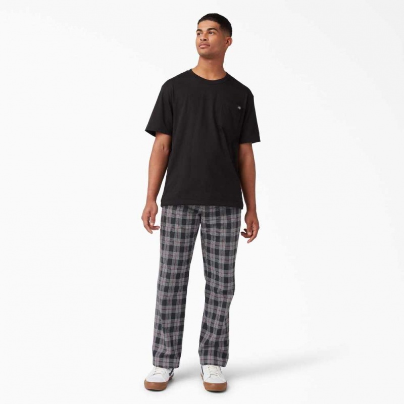 Dickies Byty Front Plaid Pants Černé | CZ0001560