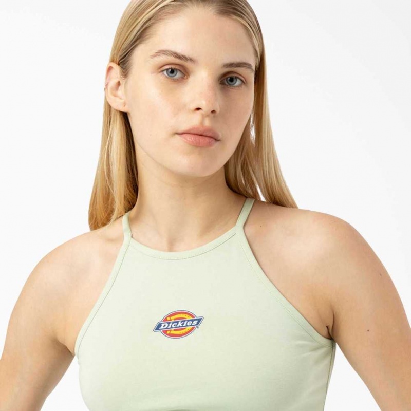 Dickies Chain Lake Cropped Tank Top Zelene | CZ0000353