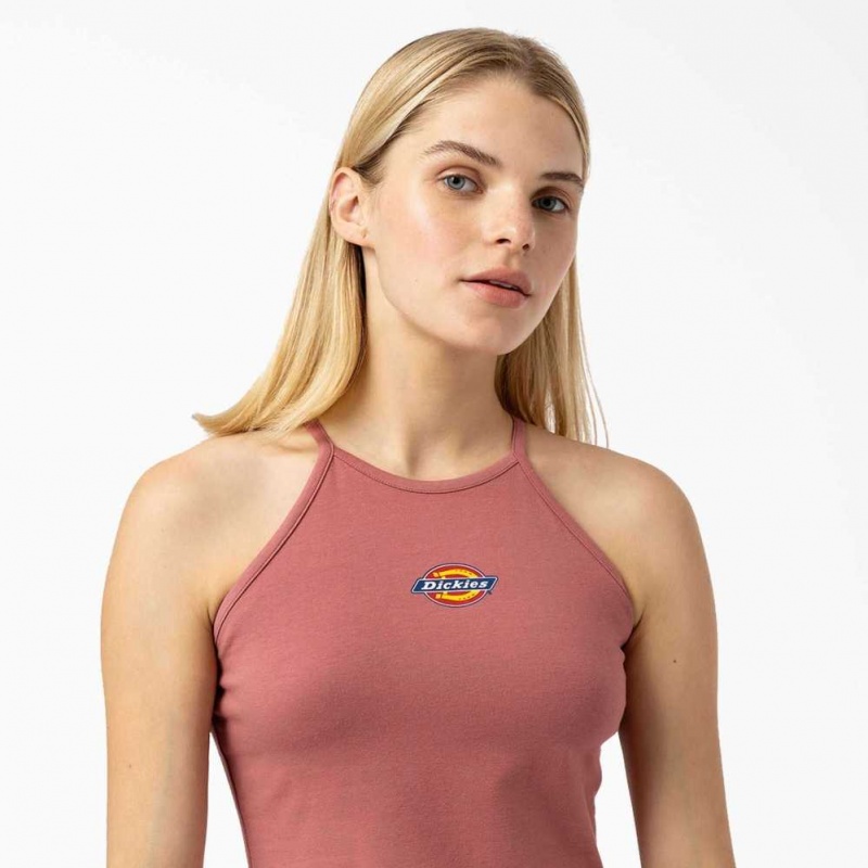 Dickies Chain Lake Tank Šaty Růžové | CZ0002112