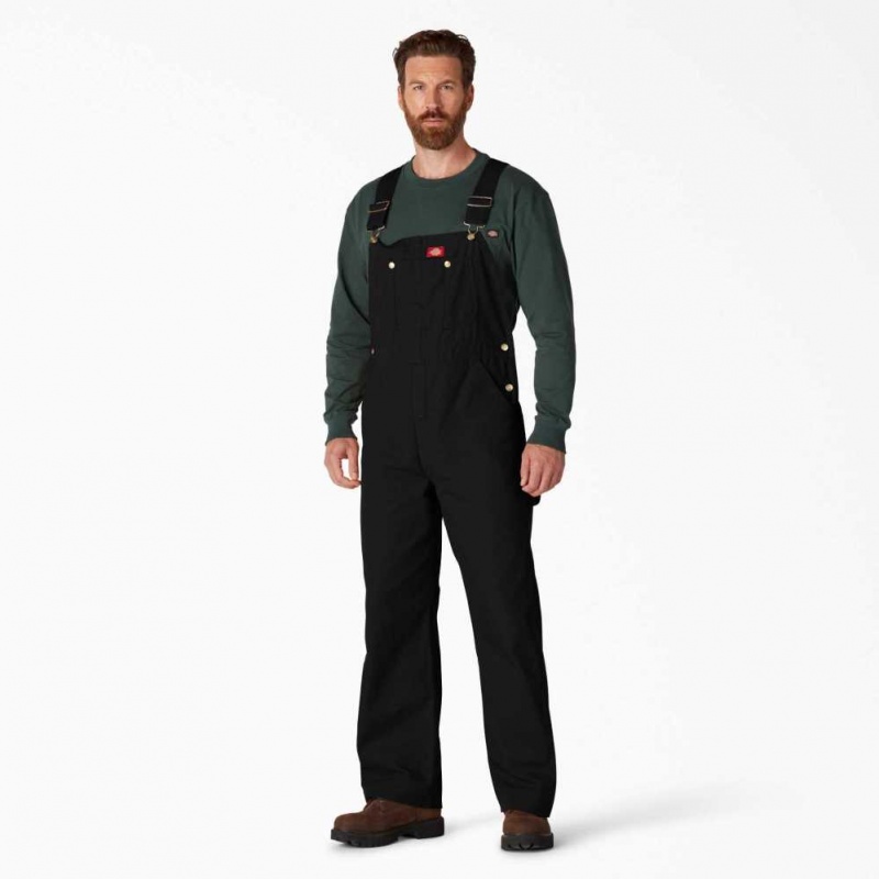 Dickies Classic Bib Overalls Černé | CZ0002478