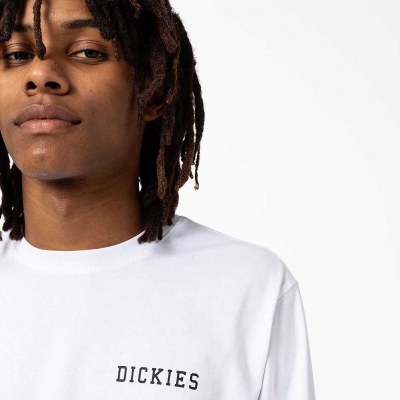 Dickies Cleveland Long Sleeve T-Shirt Bílé | CZ0000981