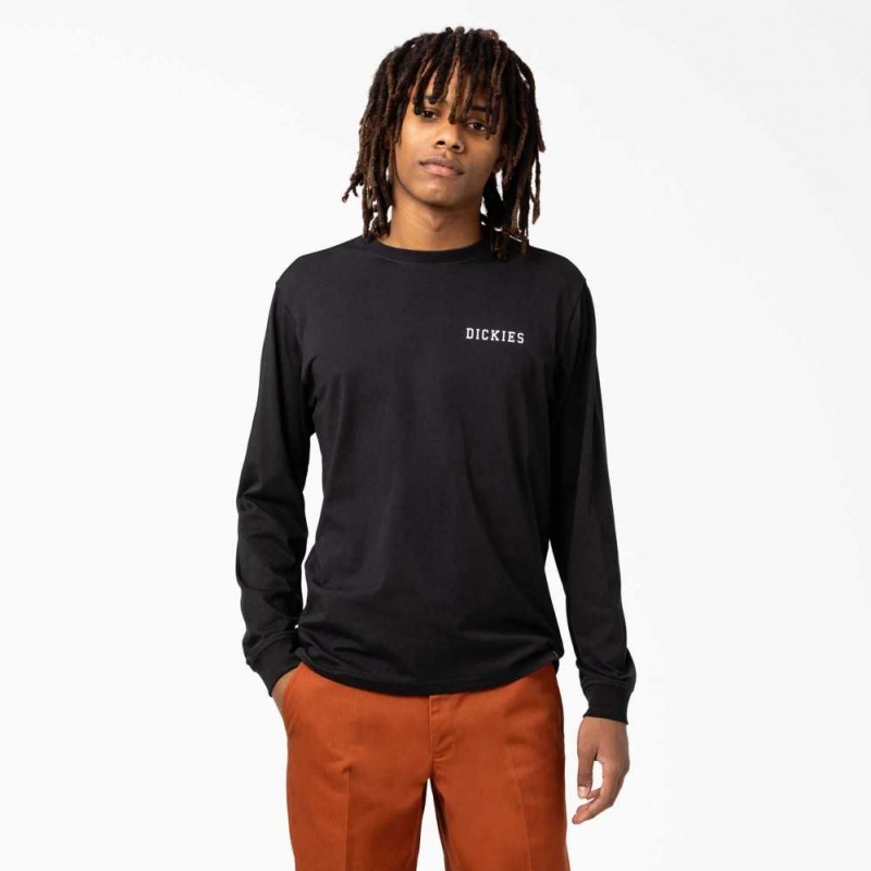 Dickies Cleveland Long Sleeve T-Shirt Černé | CZ0000507