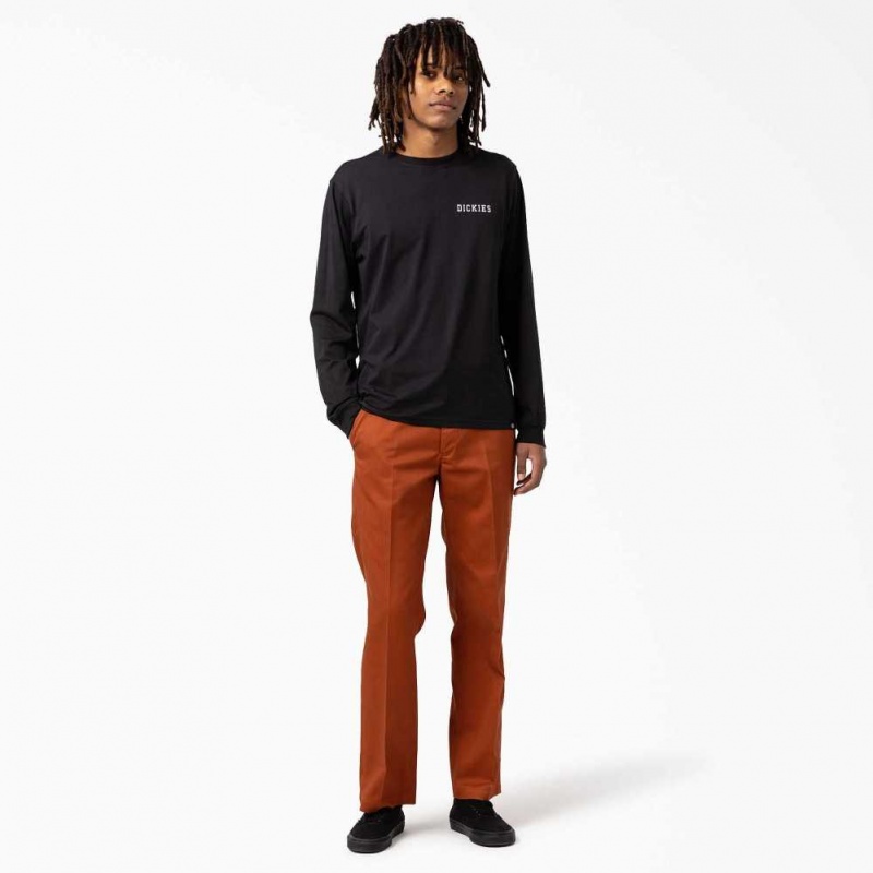 Dickies Cleveland Long Sleeve T-Shirt Černé | CZ0000507