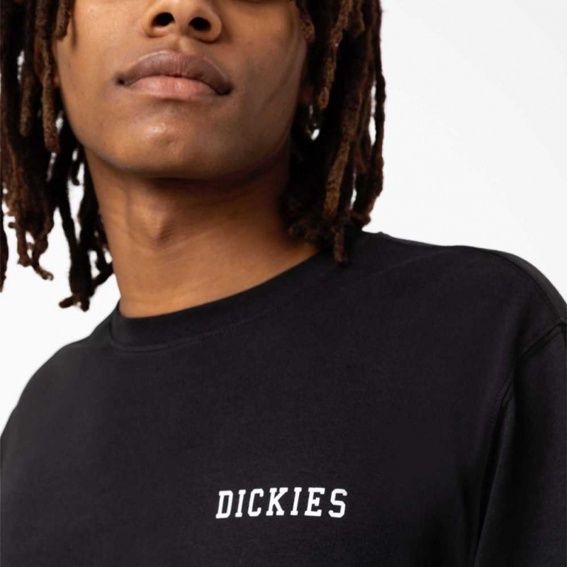 Dickies Cleveland Long Sleeve T-Shirt Černé | CZ0000507