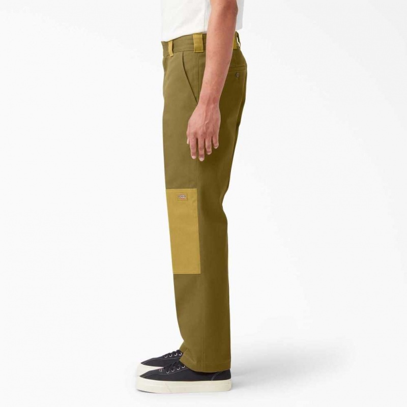 Dickies Contrast Double Knee Pant Zelene | CZ0002146