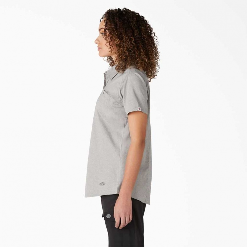 Dickies Cooling Krátké Sleeve Pracovní Shirt Alloy Heather | CZ0001180