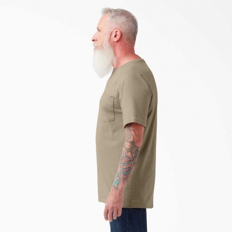 Dickies Cooling Krátké Sleeve T-Shirt Desert Sand | CZ0000728