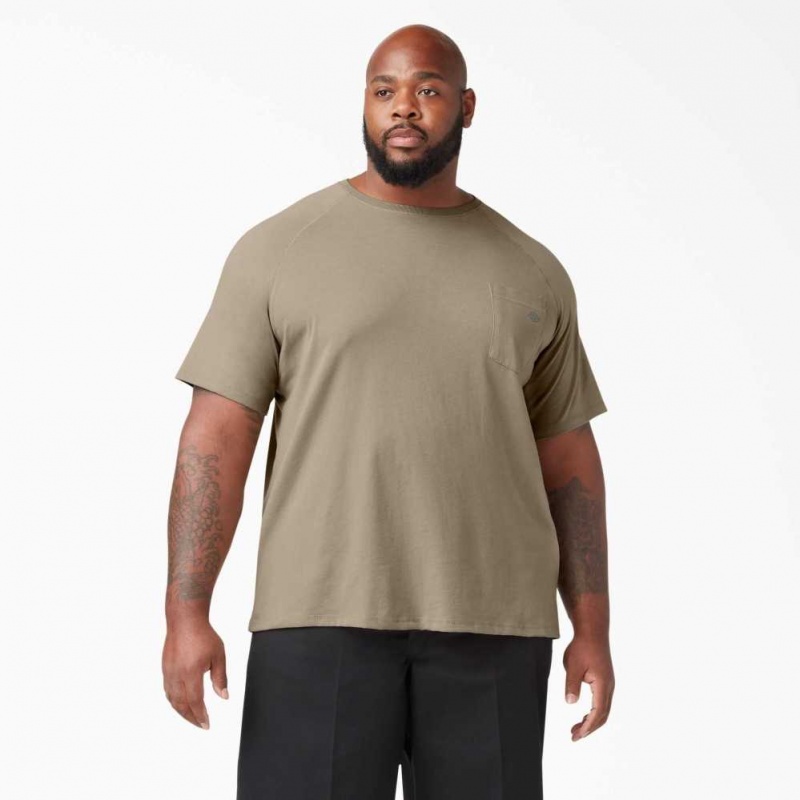 Dickies Cooling Krátké Sleeve T-Shirt Desert Sand | CZ0000728