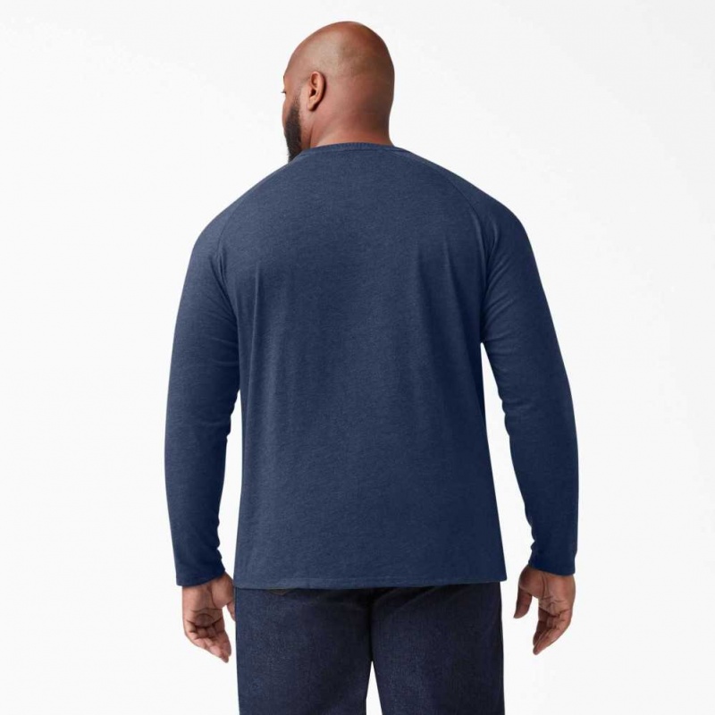 Dickies Cooling Long Sleeve T-Shirt Tmavě Tmavě Blankyt | CZ0000711