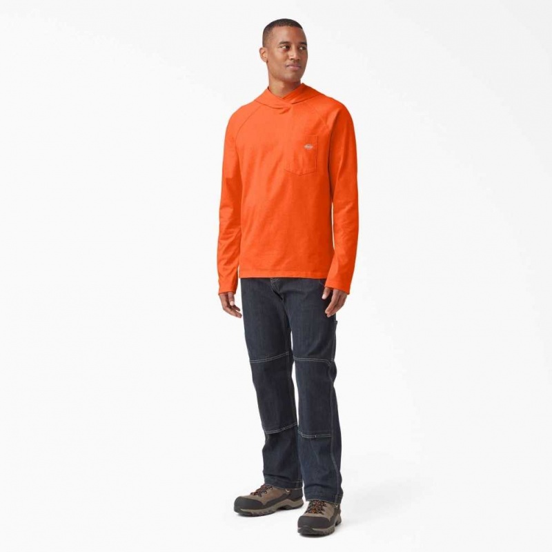 Dickies Cooling Performance Long Sleeve Sun Shirt Oranžové | CZ0001196