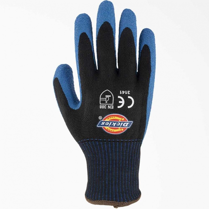 Dickies Crinkle Latex Coated Pracovní Gloves Černé | CZ0002096