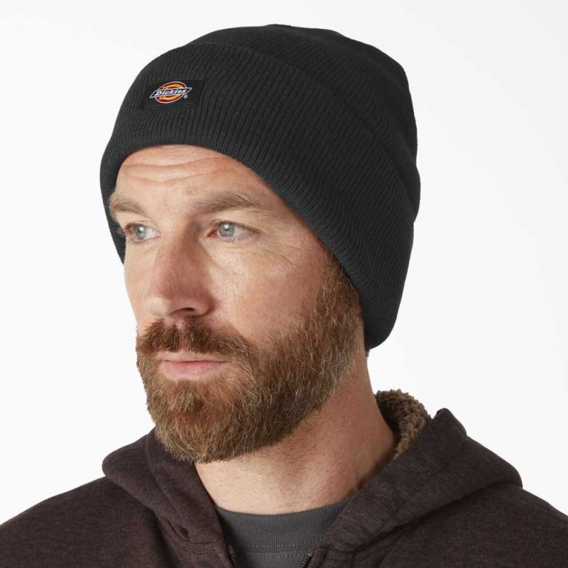 Dickies Cuffed Knit Beanie Černé | CZ0001983