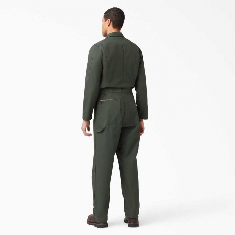 Dickies Deluxe Blended Long Sleeve Coveralls Olivy Zelené Zelene | CZ0002250