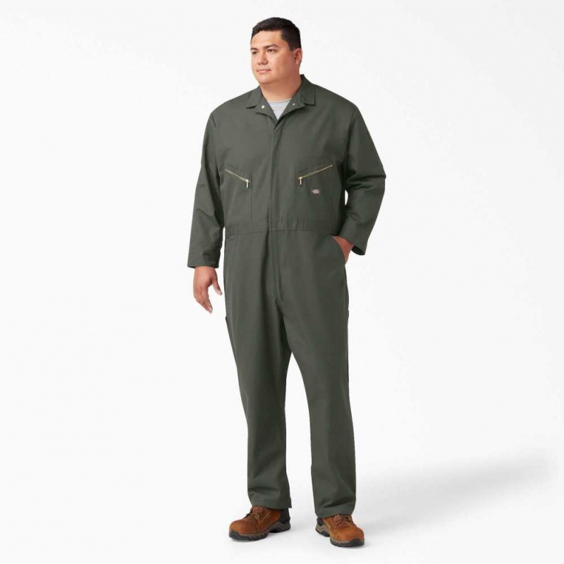 Dickies Deluxe Blended Long Sleeve Coveralls Olivy Zelené Zelene | CZ0002250