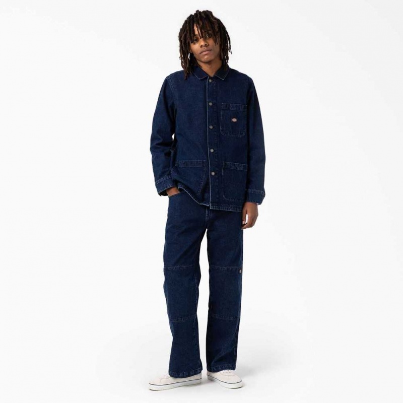 Dickies Denim Chore Coat Indigo Blankyt | CZ0002283