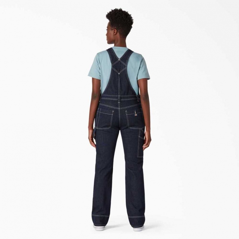 Dickies Denim Double Knee Bib Overalls Indigo Blankyt | CZ0001590