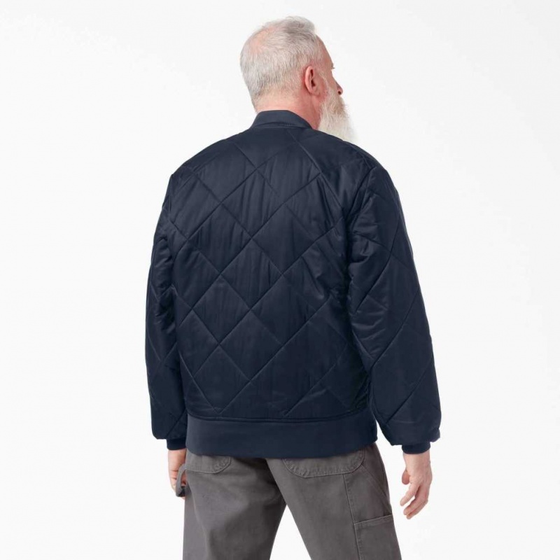 Dickies Diamond Prošívaný Jacket Tmavě Tmavě Blankyt | CZ0001748