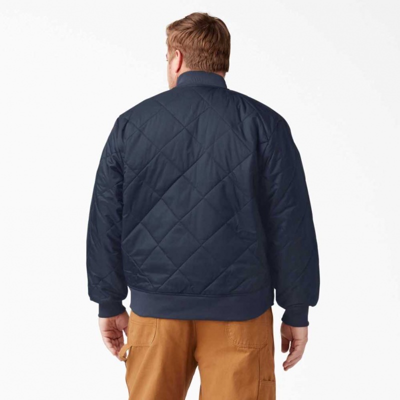 Dickies Diamond Prošívaný Jacket Tmavě Tmavě Blankyt | CZ0001748