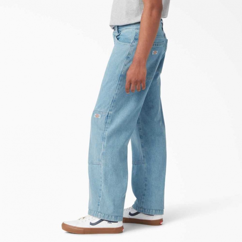 Dickies Double Knee Denim Pants Světle | CZ0002144