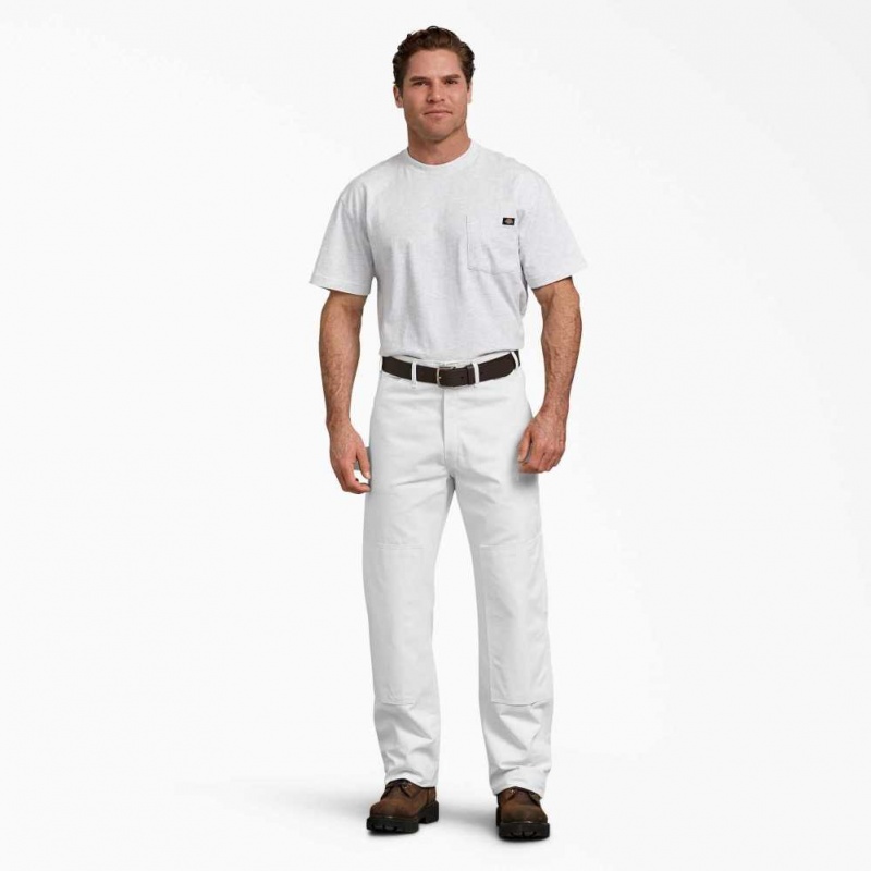 Dickies Double Knee Utility Painter's Pants Bílé | CZ0001565