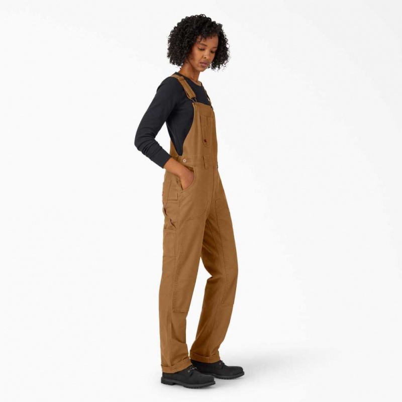 Dickies Duck Double Front Bib Overalls Hnědé | CZ0001587