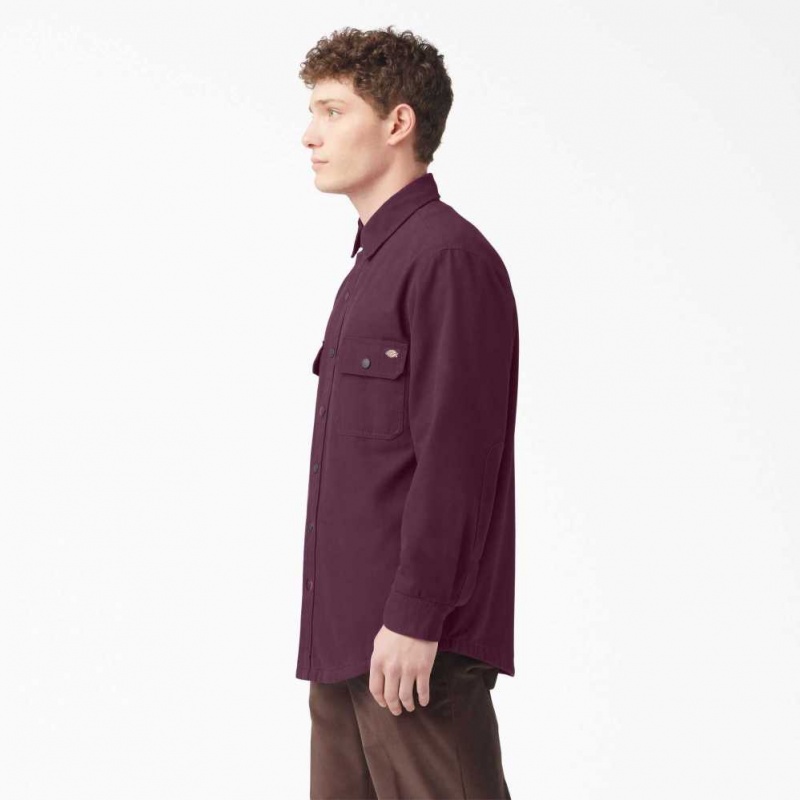 Dickies Duck Flannel-Podšité Shirt Grape Wine | CZ0001233