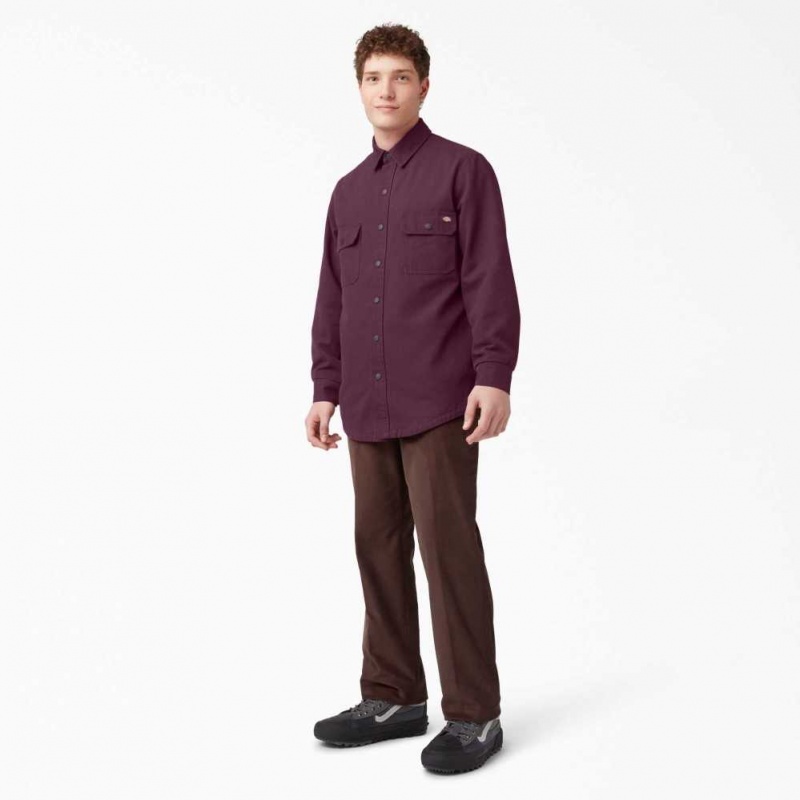 Dickies Duck Flannel-Podšité Shirt Grape Wine | CZ0001233