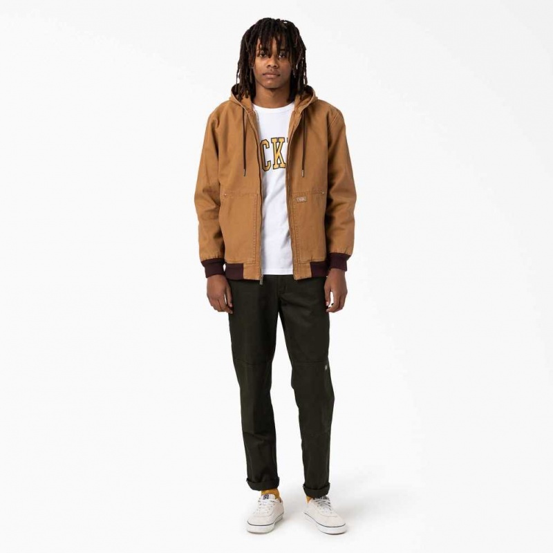 Dickies Duck S Kapucí Bomber Jacket Hnědé | CZ0001810