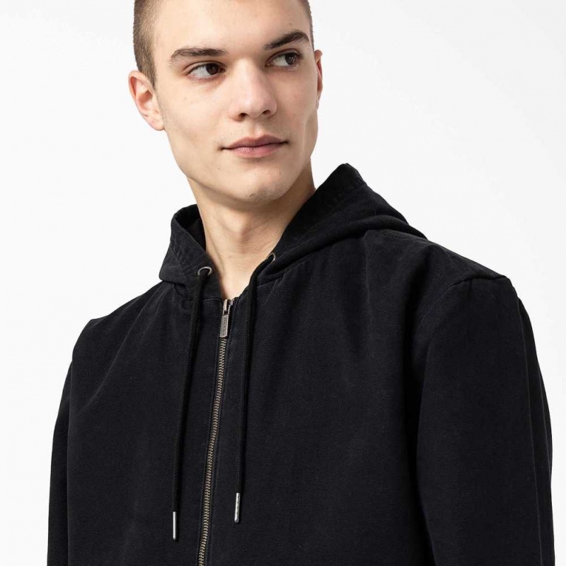 Dickies Duck S Kapucí Bomber Jacket Černé | CZ0001809