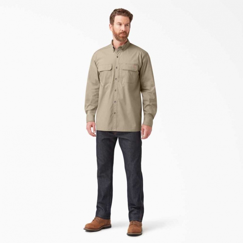 Dickies DuraTech Ranger Ripstop Shirt Desert Sand | CZ0000204