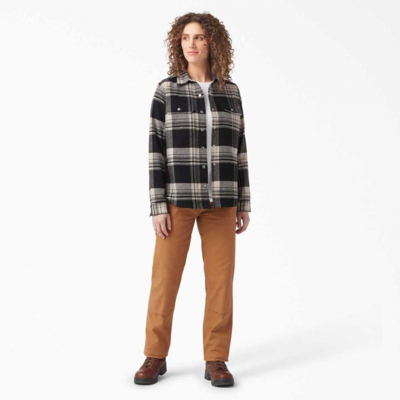 Dickies DuraTech Renegade Flannel Shirt Černé | CZ0001268