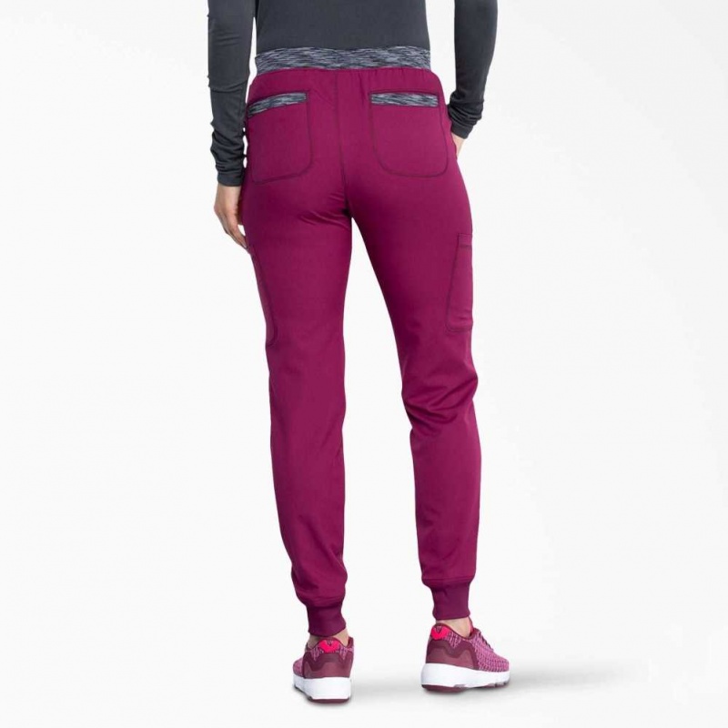 Dickies Dynamix Jogger Scrub Pants Wine | CZ0001437